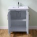 Infurniture 30" SINGLE SINK BATHROOM VANITY IN GREY FINISH WITH THICK CERAMIC TOP-NO FAUCET - B07G8QPQJ3